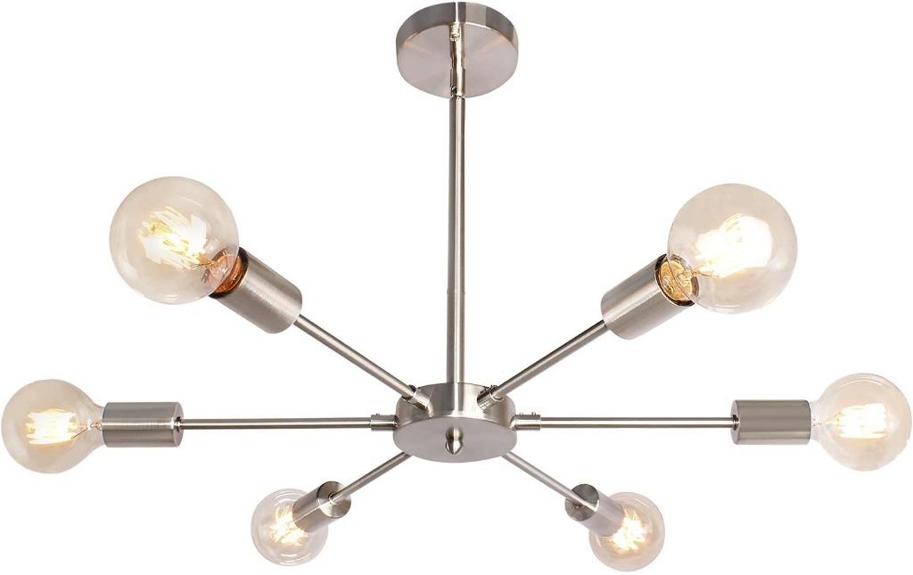 Steco chandelier - 6 branches - Silver