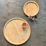 Load image into Gallery viewer, Travertine marble tray set (30 cm &amp; 20 cm)