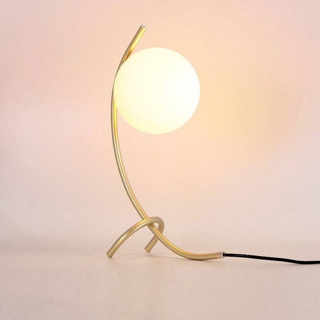 Gold  turn Globo di vetro table lamp