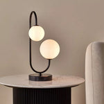 Load image into Gallery viewer, Black Globo di vetro table lamp - 2 globes
