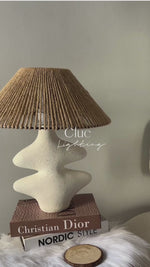 Load and play video in Gallery viewer, Olla white table lamp - Brown

