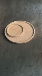 Load and play video in Gallery viewer, Travertine marble tray set (30 cm &amp; 20 cm)
