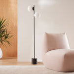 Load image into Gallery viewer, Black Globo di vetro floor lamp  - 2 globes
(petit base)

